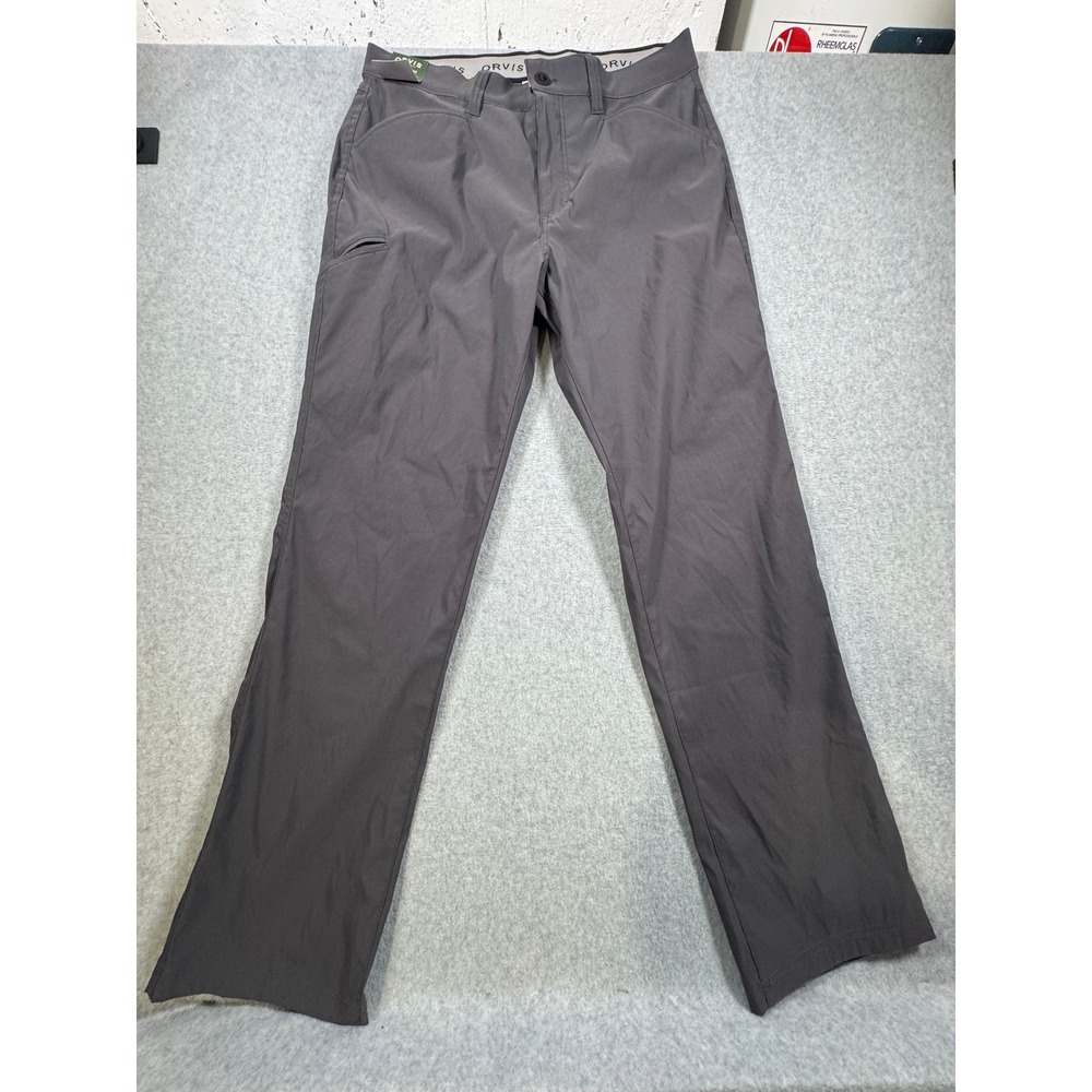 Orvis Mens Tech Pants Asphalt Grey Straight Leg Outdoor Hiking Trousers 36x34